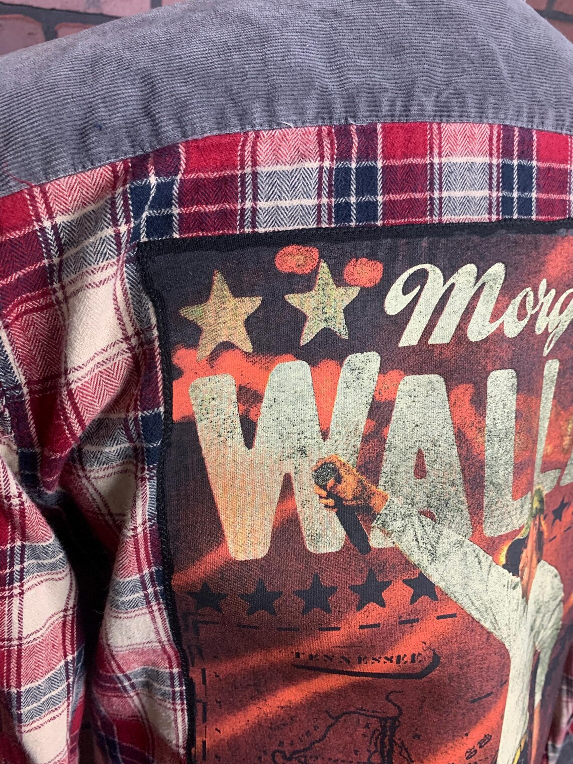 Morgan Wallen Flannel Shirt Custom Rework Large