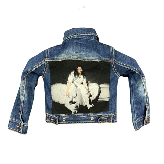 Billie Eilish Toddler Jean Jacket Custom Rework XS 4