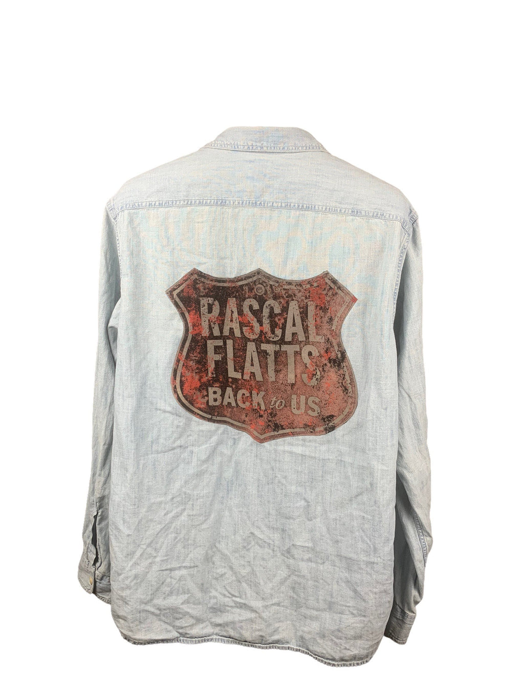 Rascall Flatts Denim Shirt Custom Rework L