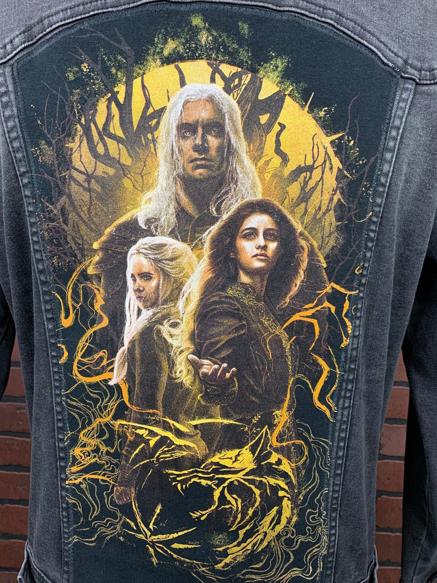 The Witcher Hooded Jean Jacket Custom Rework