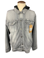The Rolling Stones Hooded Reworked Denim Jacket — XXL