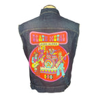 Death Metal Sing-Along Reworked Denim Vest — XL