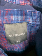 The Flatliners Plaid Corduroy Shirt Custom Rework XL