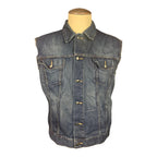 Death Metal Sing-Along Reworked Denim Vest — XL