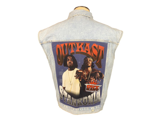 Outkast Jean Vest Custom Rework L