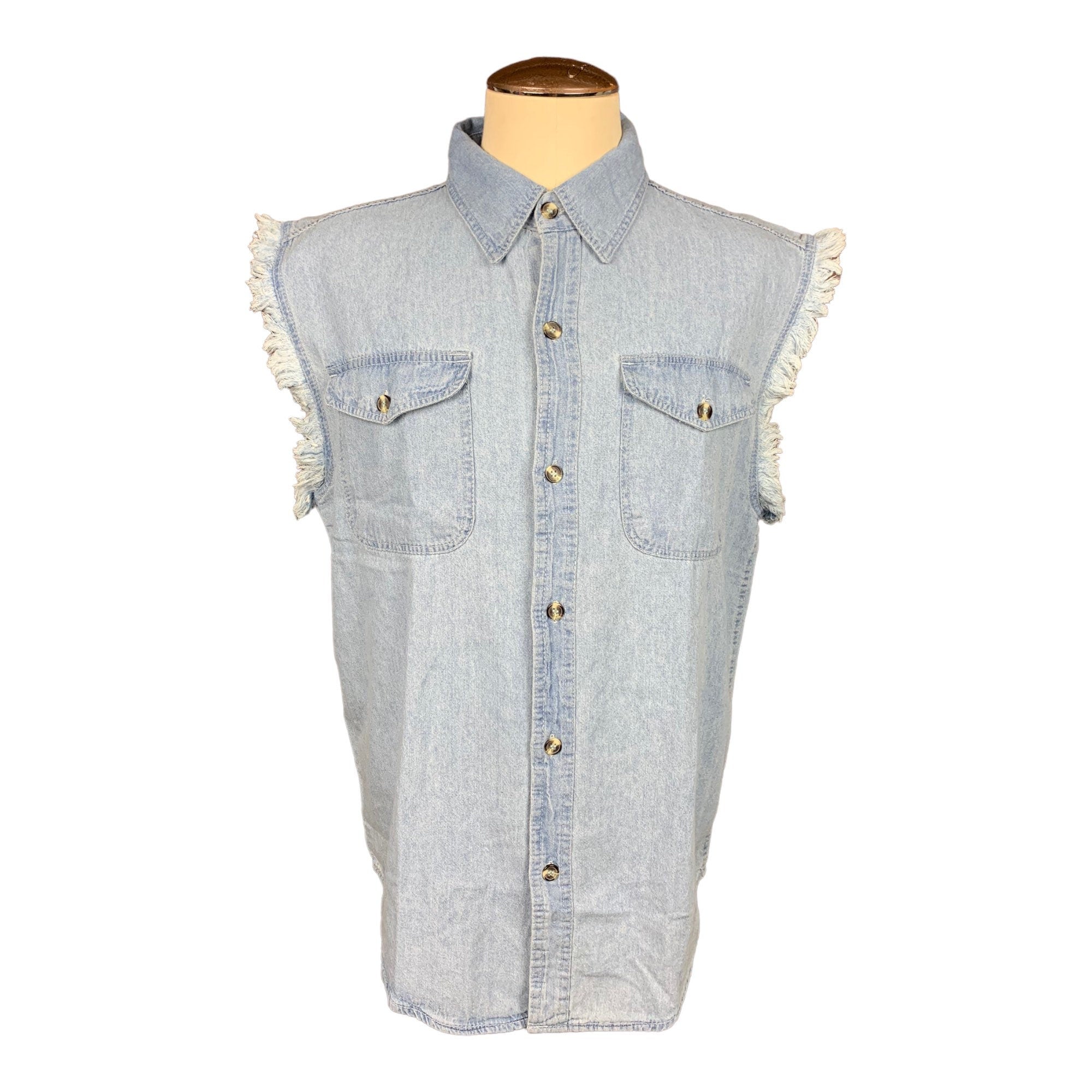 Jimmy Buffet Corona Jean Vest Custom Rework L