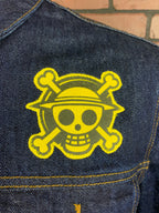 One Piece Jean Jacket Custom Rework L