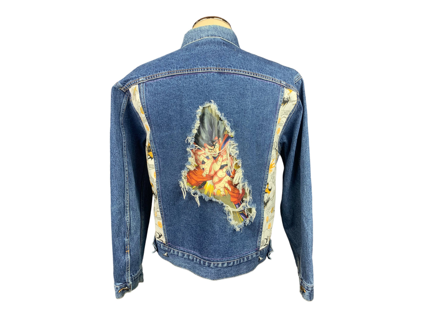 Dragonball Z Jean Jacket Custom Rework L